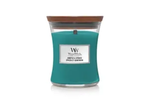 Aromatická svíčka váza, WoodWick Juniper & Spruce, hoření až 65 hod