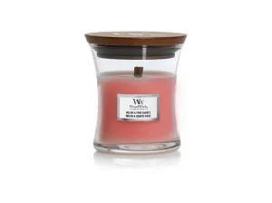 Aromatická svíčka váza, WoodWick Melon & Pink Quartz, hoření až 30 hod