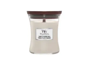 Aromatická svíčka váza, WoodWick Tonka & Almond Milk, hoření až 65 hod