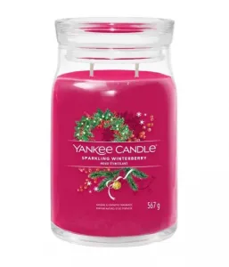 Aromatická svíčka, Yankee Candle Signature Sparkling Winterberry, hoření až 90 hod