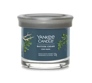 Aromatická svíčka, Yankee Candle Signature Tumbler Bayside Cedar, hoření až 30 hod