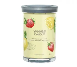 Aromatická svíčka, Yankee Candle Signature Tumbler Iced Berry Lemonade, hoření až 100 hod