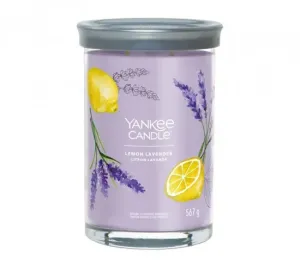Aromatická svíčka, Yankee Candle Signature Tumbler Lemon Lavender, hoření až 100 hod