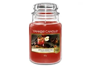 Aromatická svíčka, Yankee Candle Apple & Sweet Fig, hoření až 150 hod