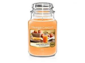 Aromatická svíčka, Yankee Candle Farm Fresh Peach, hoření až 150 hod