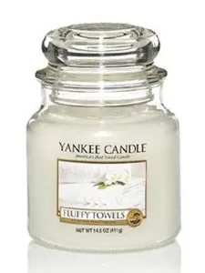 Aromatická svíčka, Yankee Candle Fluffy Towels, hoření až 75 hod