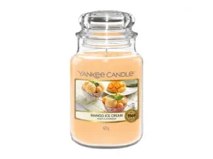 Aromatická svíčka, Yankee Candle Mango Ice Cream, doba hoření až 150 hod