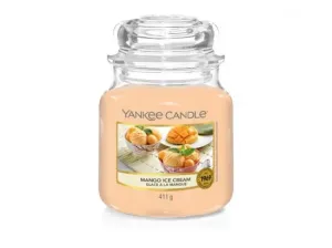 Aromatická svíčka, Yankee Candle Mango Ice Cream, doba hoření až 75 hod