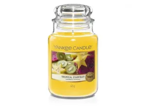 Aromatická svíčka, Yankee Candle Tropical Starfruit, hoření až 150 hod