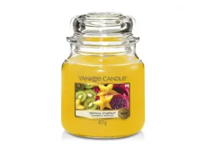 Aromatická svíčka, Yankee Candle Tropical Starfruit, hoření až 75 hod